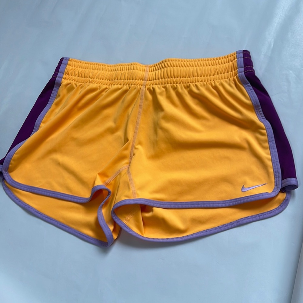 Nike dri fit shorts lakers colors